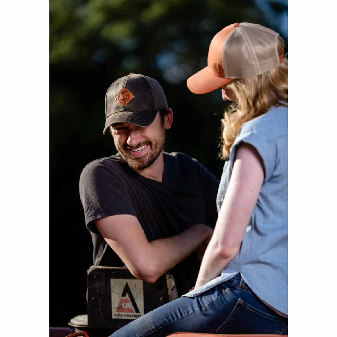 Allis Chalmers Logo Burnt Orange Mesh Back Hat