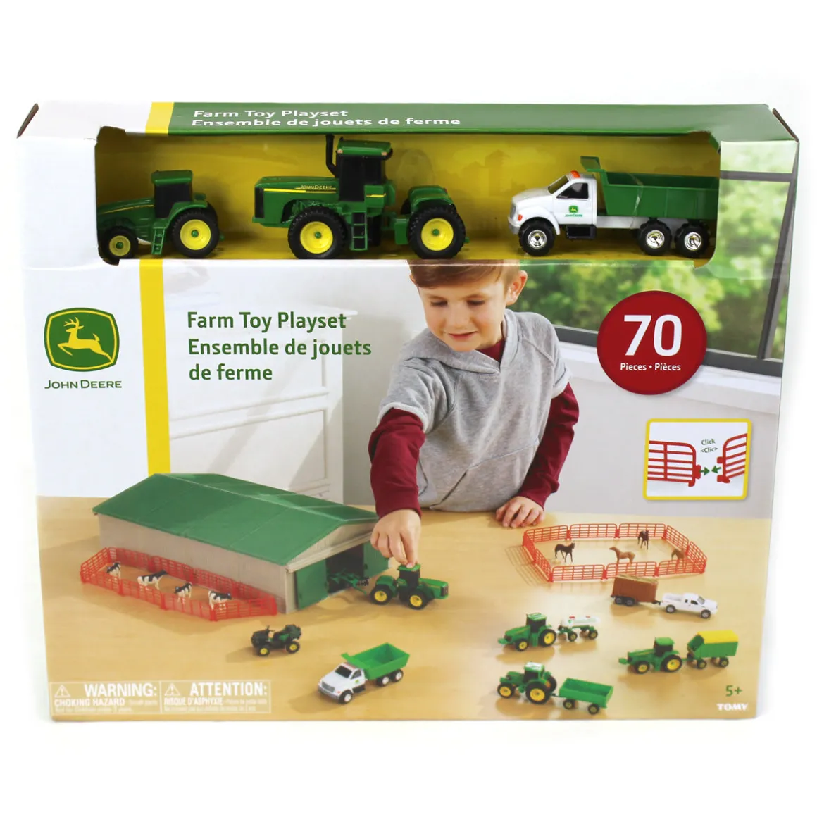 Approx. 1/64 Scale John Deere 70 Piece Value Set with Machine Shed