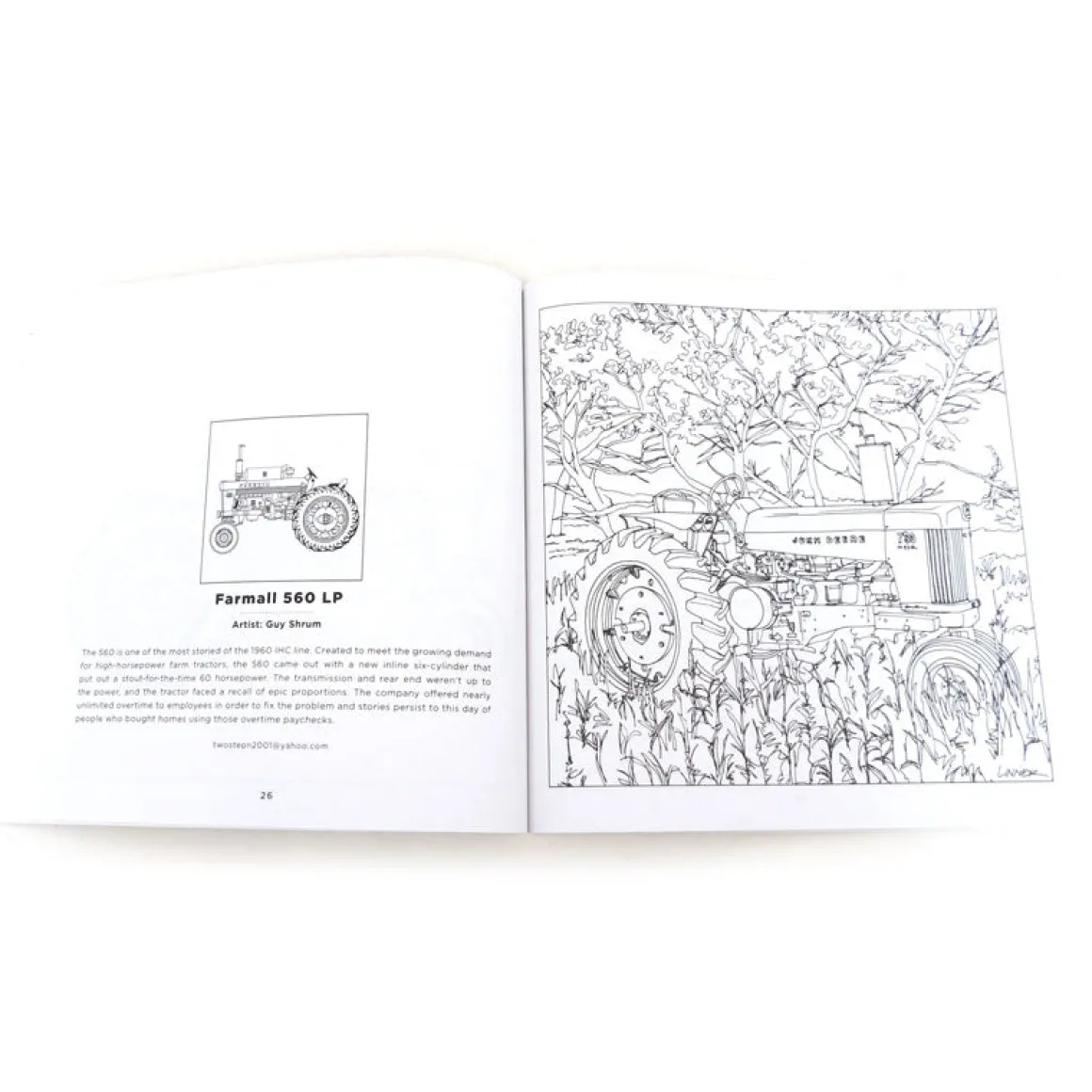 Art of the Tractor Coloring Book with 80 Pages
