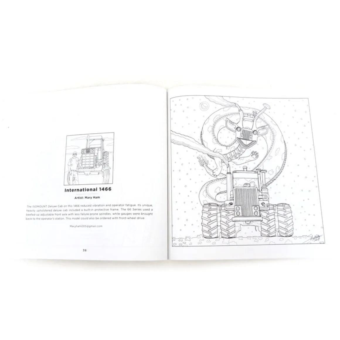 Art of the Tractor Coloring Book with 80 Pages