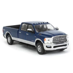 (B&D) 1/64 2022 RAM Laramie 4x4, Patriot Blue & Silver, All-Terrain Series 14 - Damaged Item