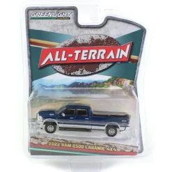 (B&D) 1/64 2022 RAM Laramie 4x4, Patriot Blue & Silver, All-Terrain Series 14 - Damaged Item