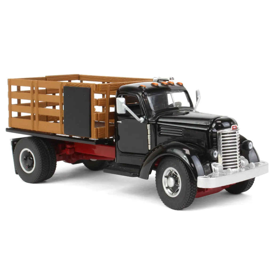 (B&D) 1/50 Black International KB 8 Truck with Stake Bed - Damaged Box
