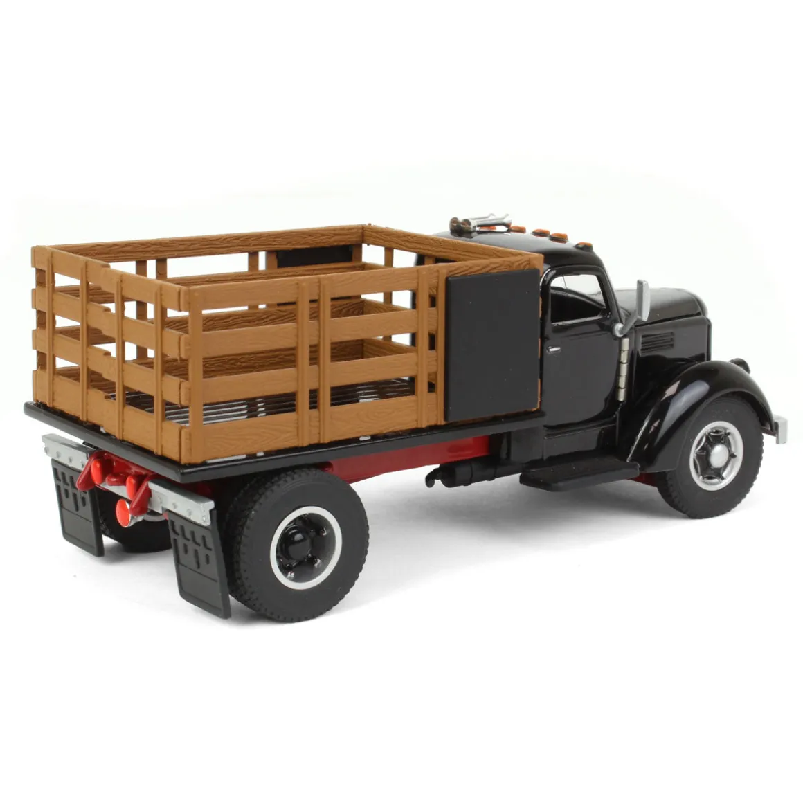 (B&D) 1/50 Black International KB 8 Truck with Stake Bed - Damaged Box