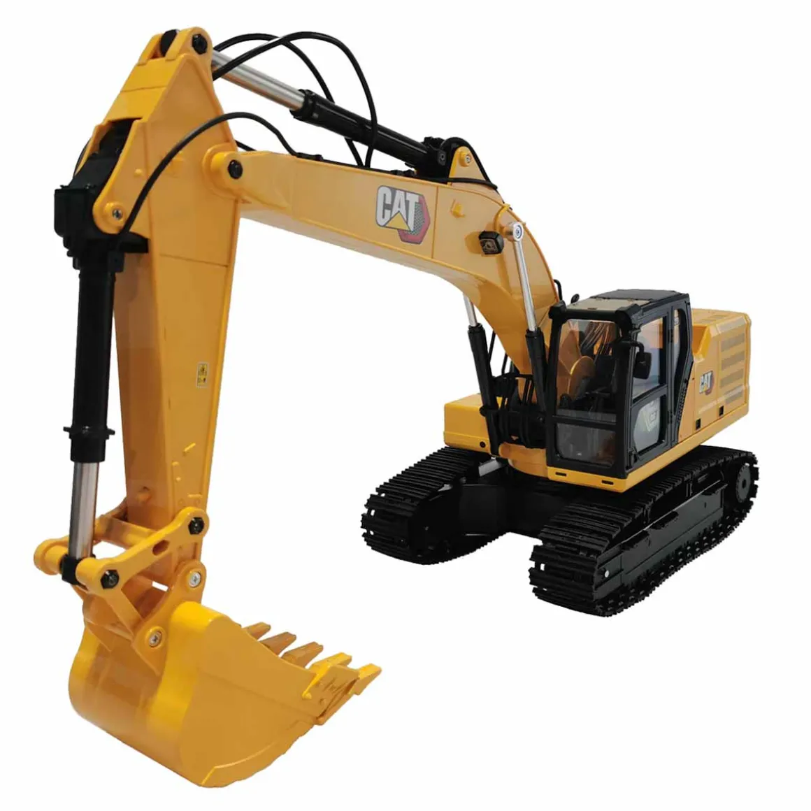 (B&D) 1/16 Radio Control Caterpillar 320 Excavator with Bucket, Grapple and Hammer - Damaged Box