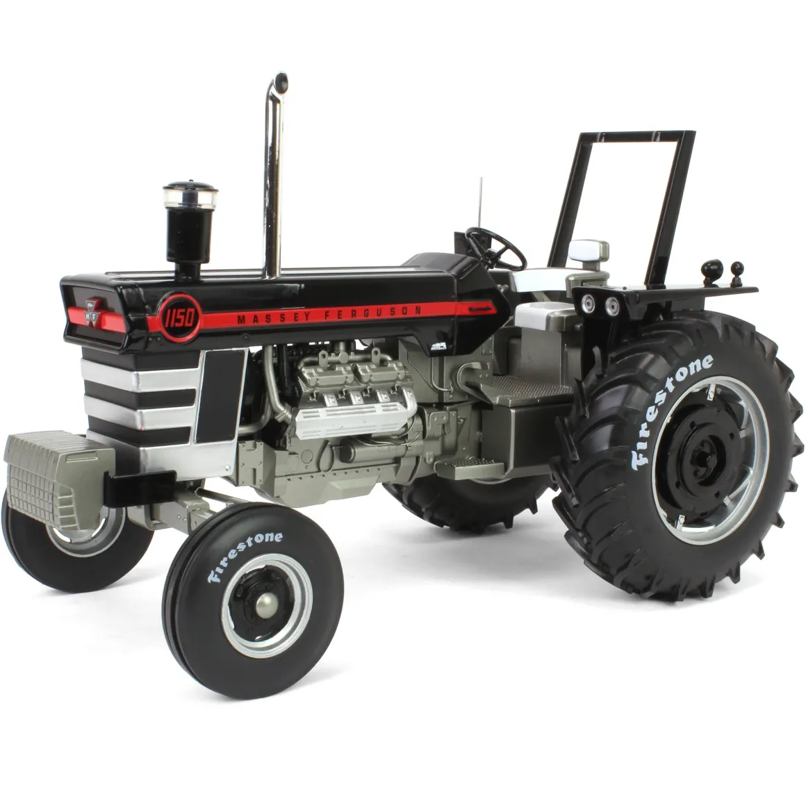 Black Chase Unit ~ 1/16 Massey Ferguson 1150 with ROPS & Firestone Tires
