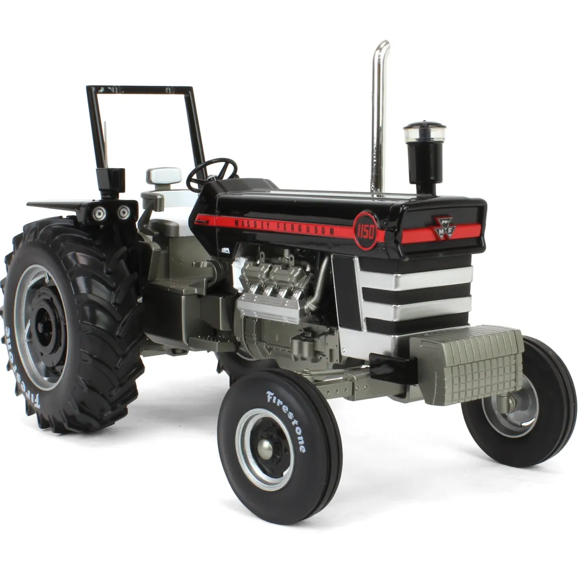 Black Chase Unit ~ 1/16 Massey Ferguson 1150 with ROPS & Firestone Tires