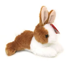 Brown & White Baby Bunny Mini Flopsie Plush Animal By Aurora