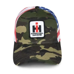 Camouflage & American Flag IH Logo Mesh Back Hat