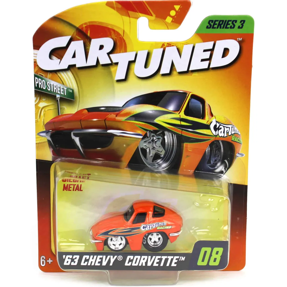 CarTuned 1963 Chevy Corvette, Orange, Mainline Series 3