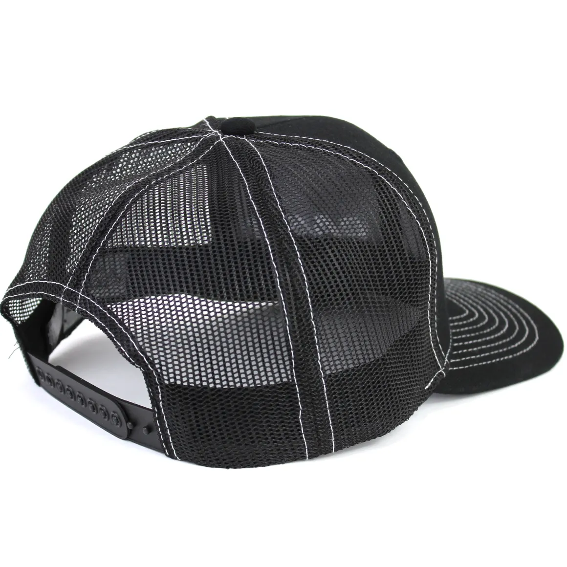 Case Construction Black Canvas Cap with Black Mesh Back