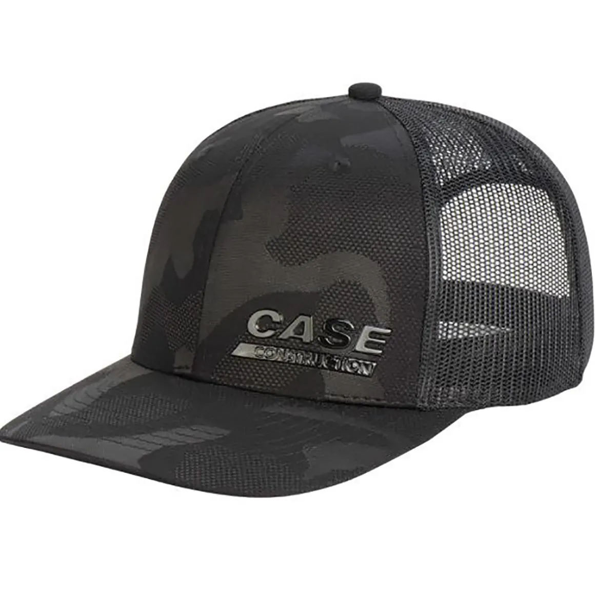 Case Construction Tone-on-Tone Black Camo Cap with Black Mesh Back