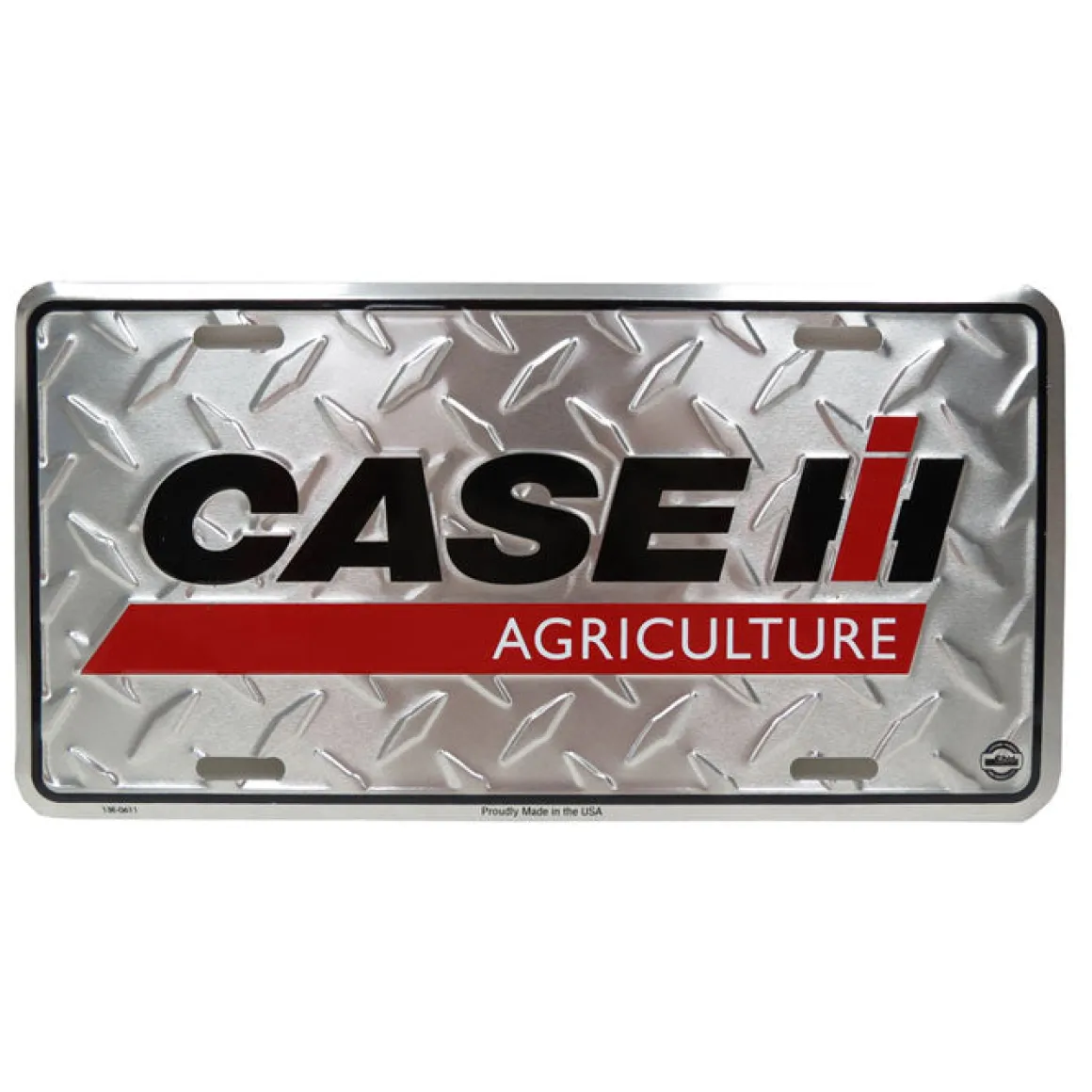 Case IH Agriculture Diamond Plate License Plate