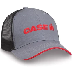 Case IH Gray & Red Mesh Back Value Hat