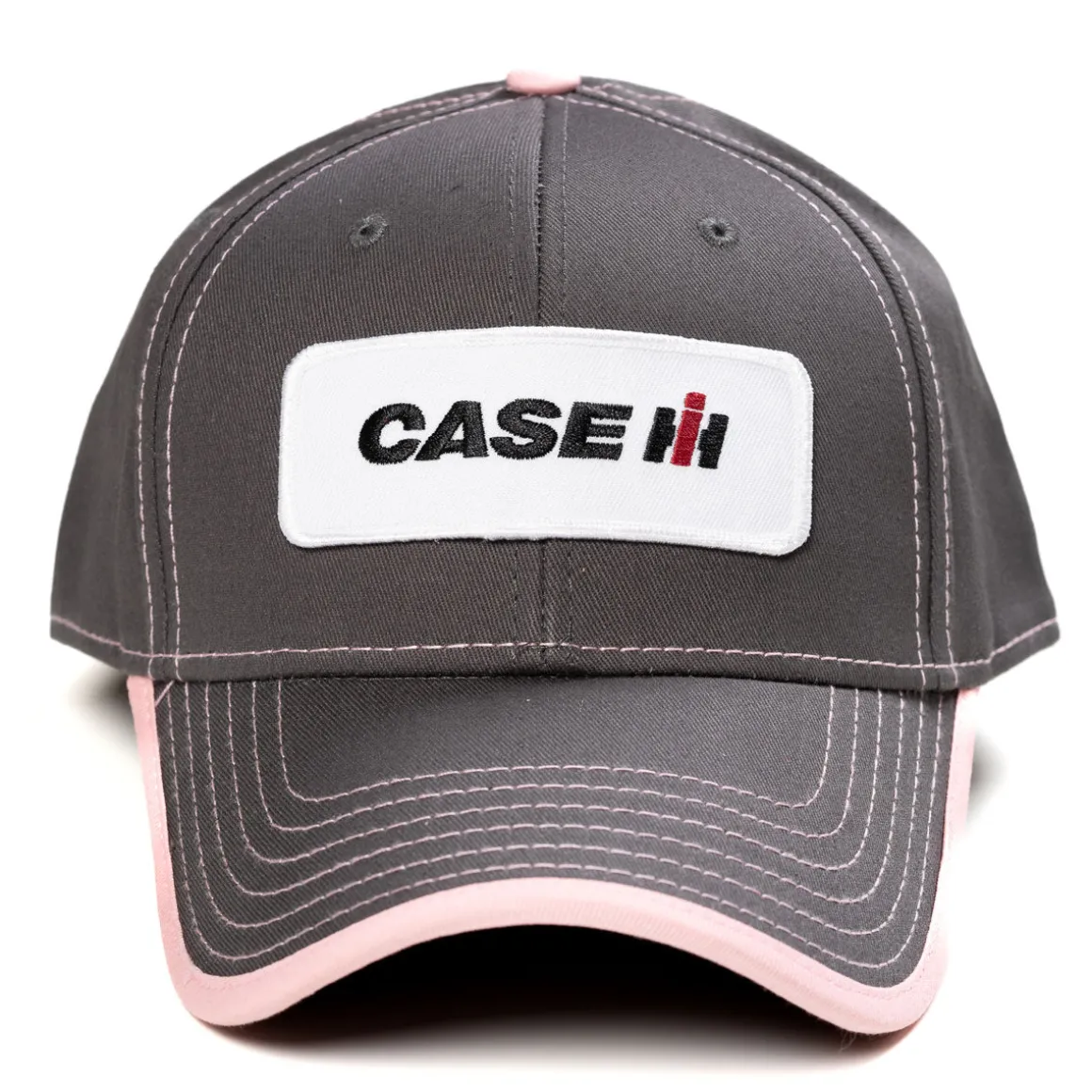 Case IH Logo Gray Hat with Pink Accents