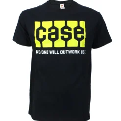 Case Tread Logo "No one Will Outwork Us" Black Short Sleeve T-Shirt