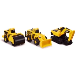 CAT Construction Metal Vehicle 3 Pack with Wheel Loader, Excavator & Steam Roller