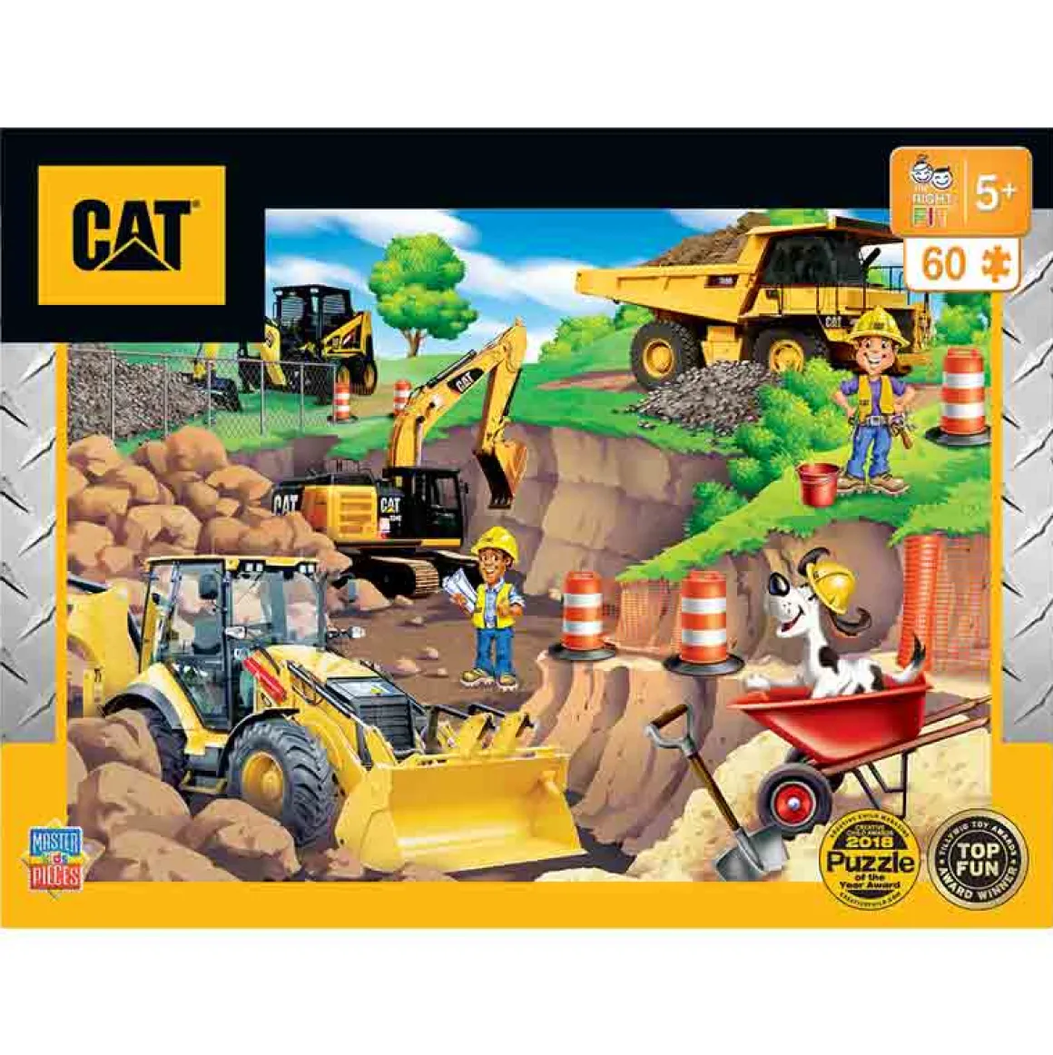 Caterpillar "Day at the Quarry" 60 Piece Puzzle