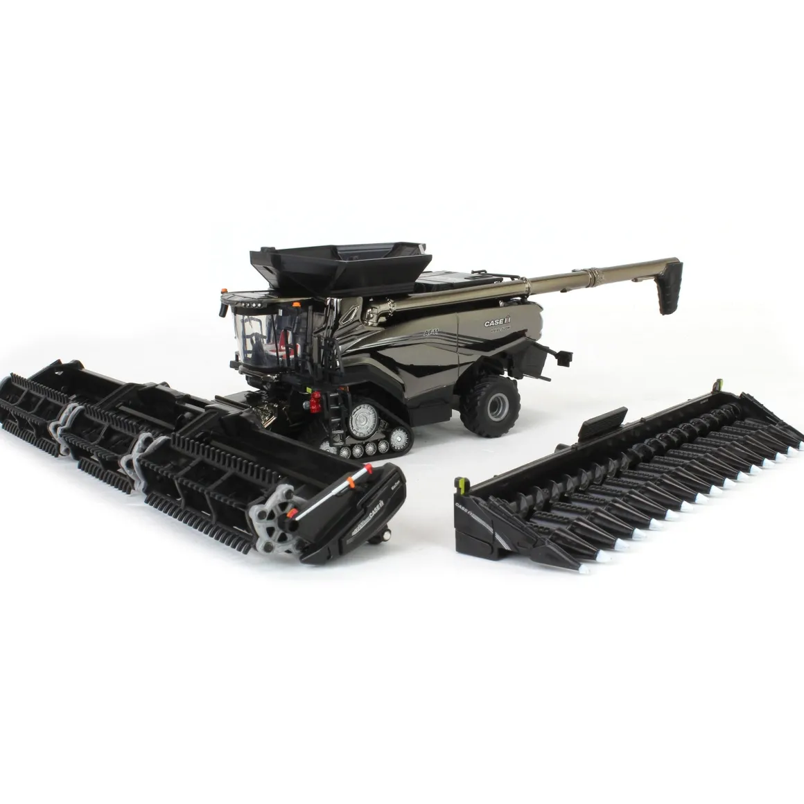 Charcoal Chrome Chase Unit ~ 1/64 Case IH AF11 Combine with Tracks, 2024 Farm Show, ERTL Prestige