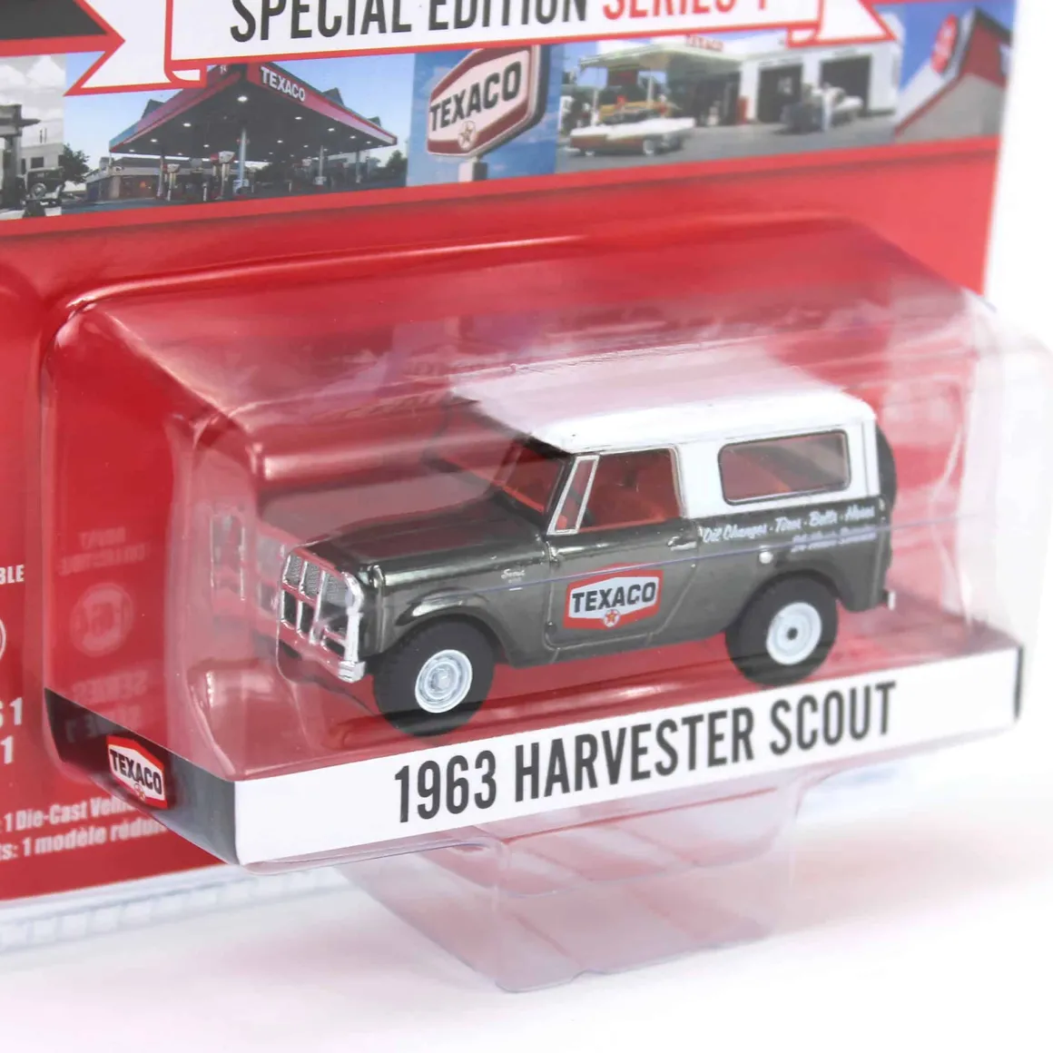 Charcoal Chrome Super Chase ~ 1/64 1963 Harvester Scout, Texaco Special Edition Series 1