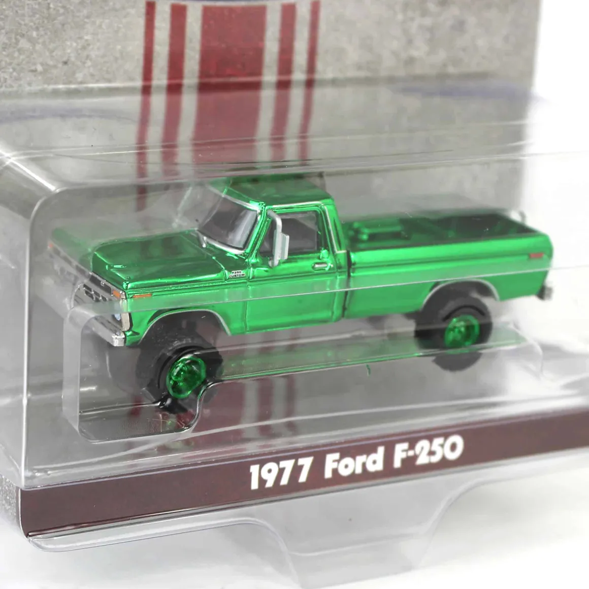 Chase Unit ~ 1/64 Lifted 1977 Ford F-250, Red, Midwest Diecast Exclusive