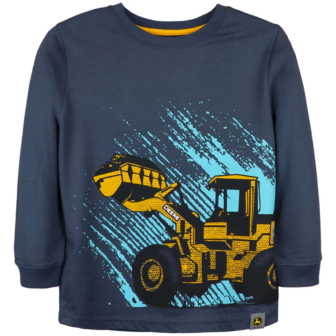 Children's John Deere Construction Wheel Loader Wrap Print Long Sleeve Shirt