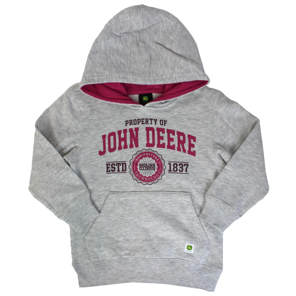 Childrens John Deere Established 1837 Fleece Hooded Sweatshirt
