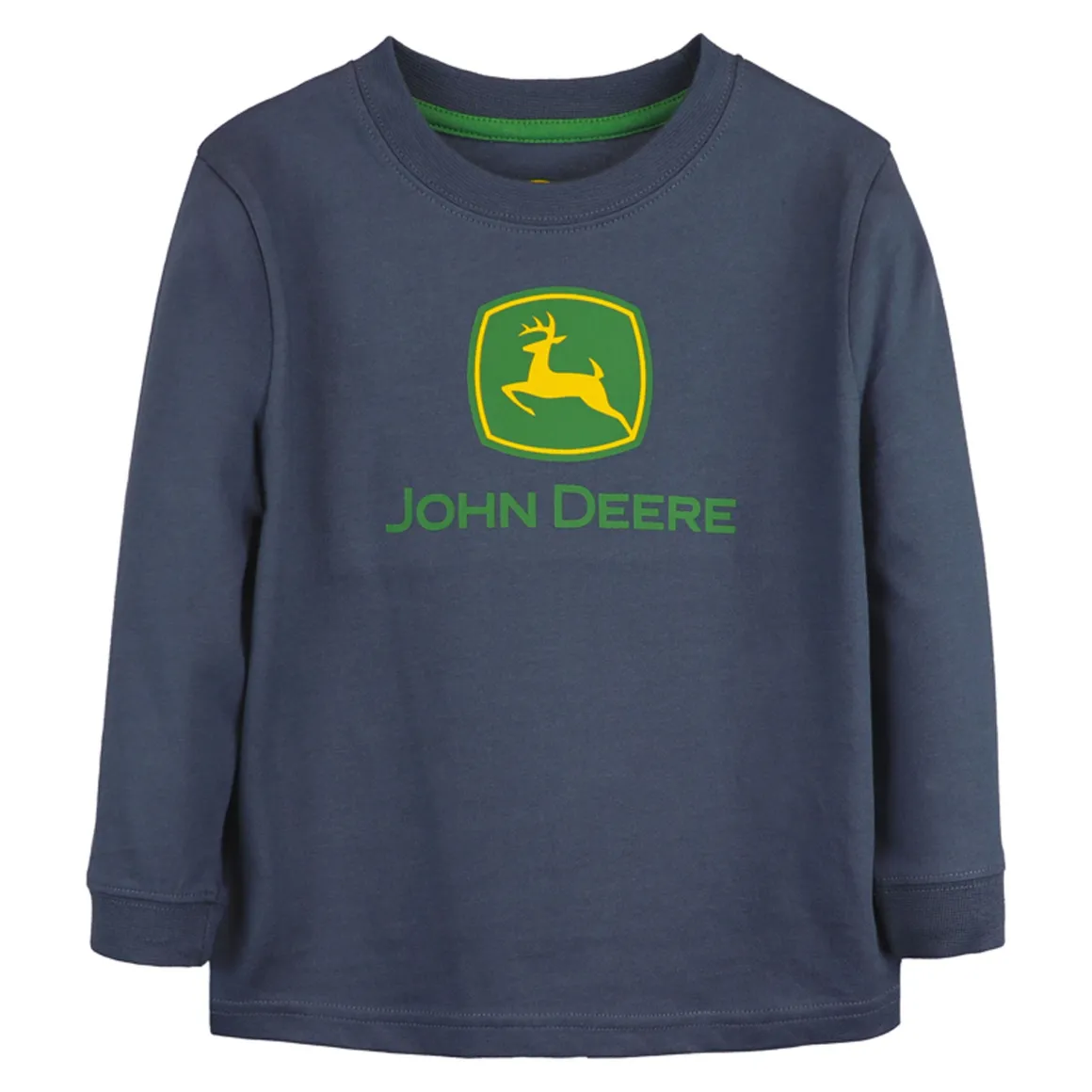 Children's John Deere Trademark Logo Blue Long Sleeve Shirt