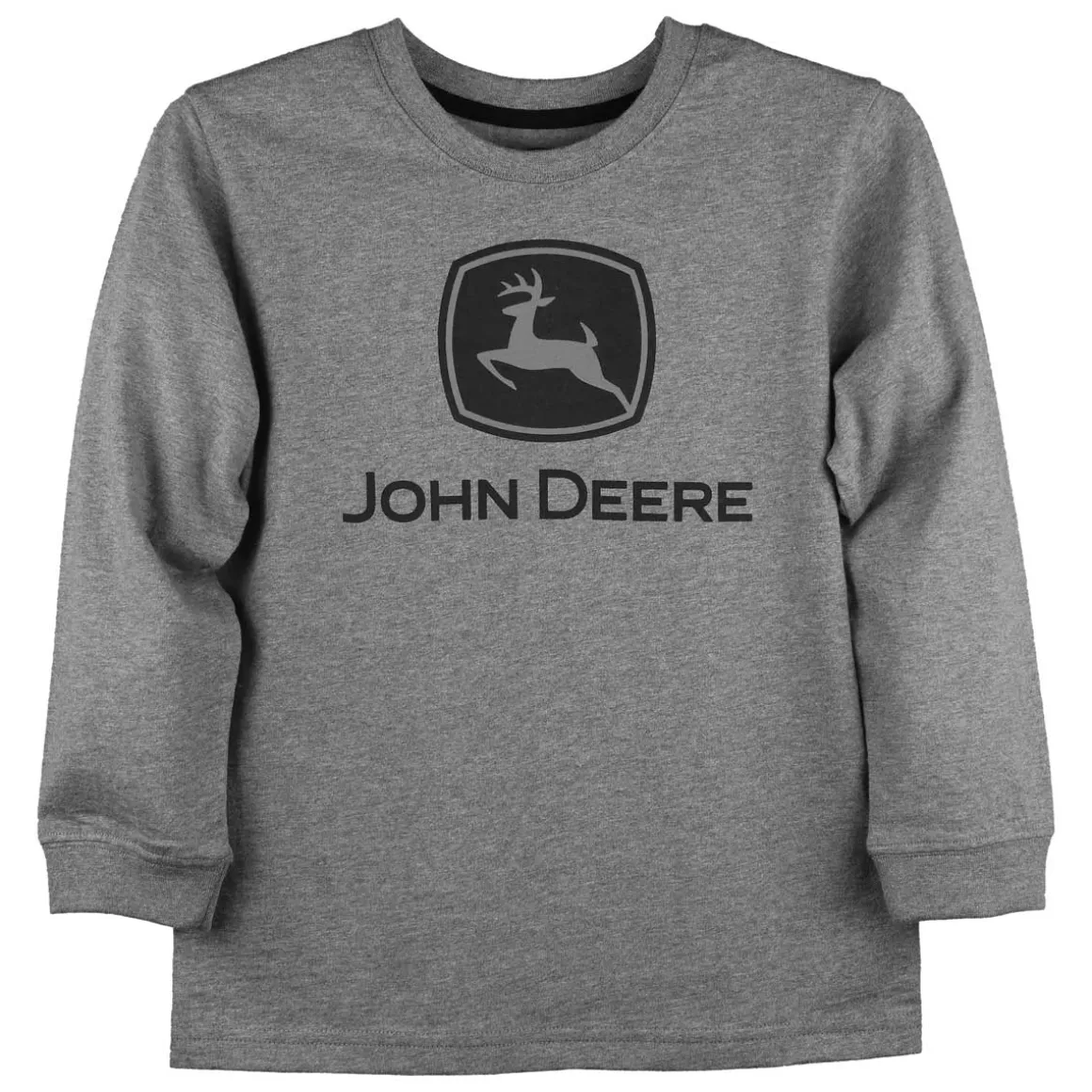 Childrens John Deere Trademark Gray Long Sleeve T-shirt