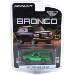 Chrome Green Machine Chase ~ 1/64 1993 Ford Bronco XLT, Oxford White, Hobby Exclusive