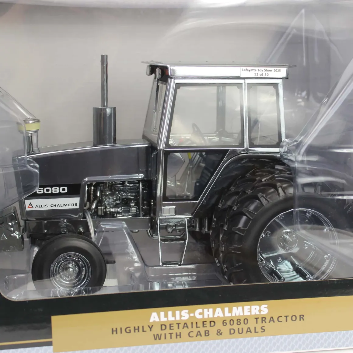 Chrome Set of 2 ~ 1/16 Allis Chalmers 6080 Tractor, 2025 Lafayette Farm Toy Show