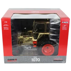 Chrome Set of 2 ~ 1/16 Case 1070 2WD with Cab & Rear Duals, ERTL Prestige Collection Limited Edition