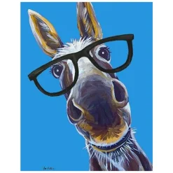 Donkey Glasses 16" x 12.5" Tin Sign