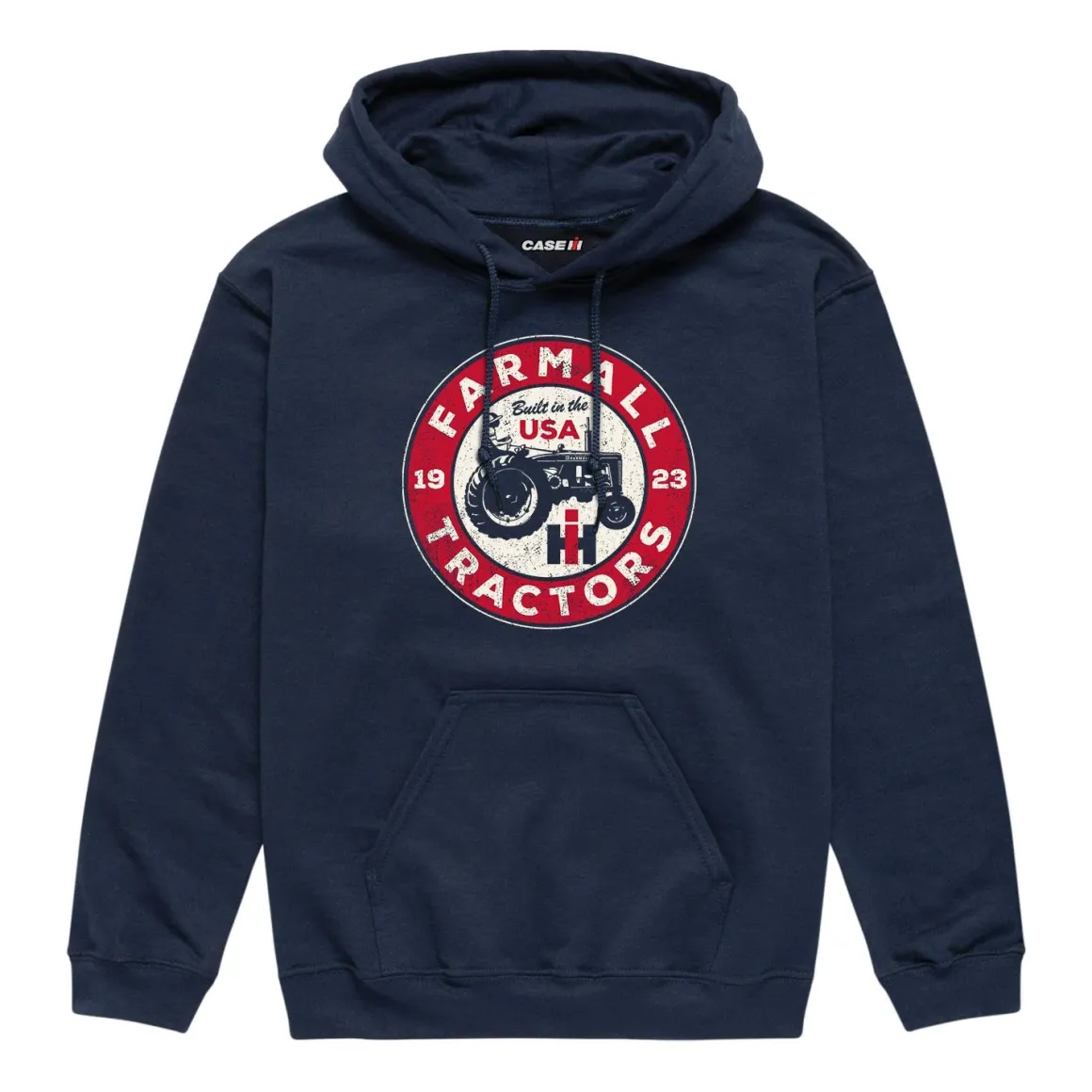 Farmall Antique Sign Navy Blue Hooded Sweatshirt
