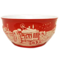 Farmall Large Raised-Relief Stoneware Bowl