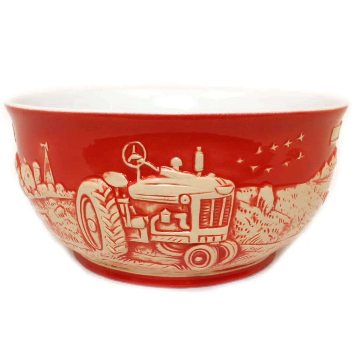 Farmall Large Raised-Relief Stoneware Bowl