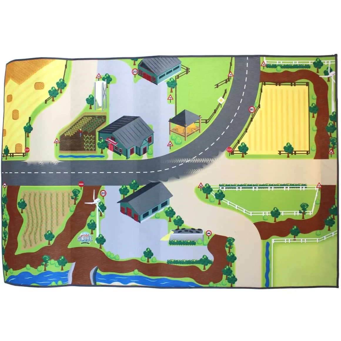 Farm-Themed 59in x 39in Playmat by Kids Globe