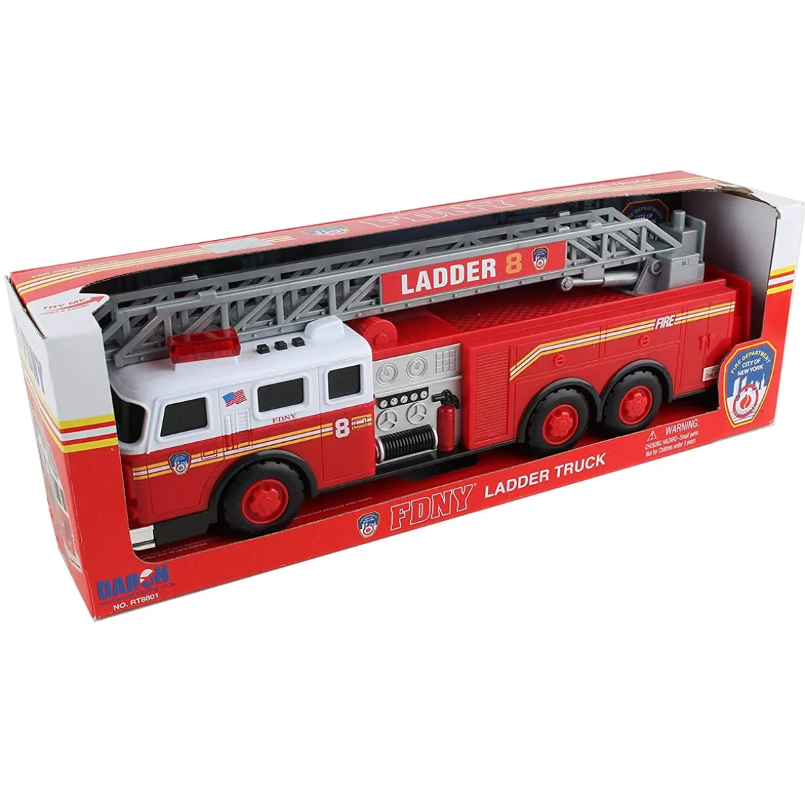 FDNY Ladder Truck with Lights and Sounds, 13" Long!