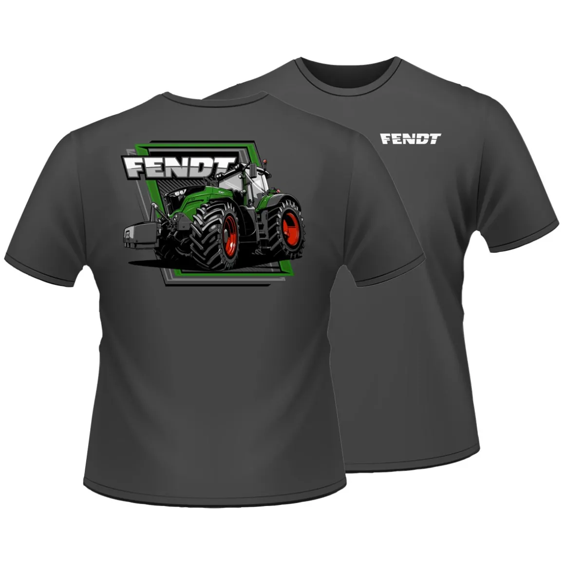 Fendt 1050 Tractor Charcoal Gray Short Sleeve T-Shirt