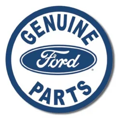 Genuine Ford Parts Round Tin Sign