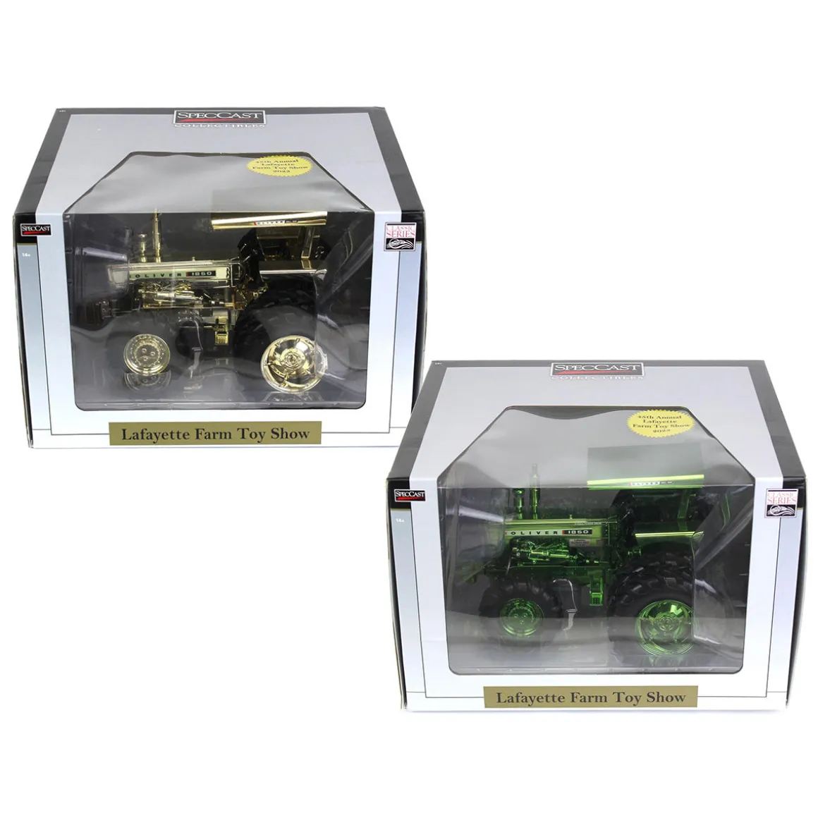 Gold & Green Chrome Units Set ~ 1/16 Oliver 1850 w/ Duals & Canopy, 2023 Lafayette Show