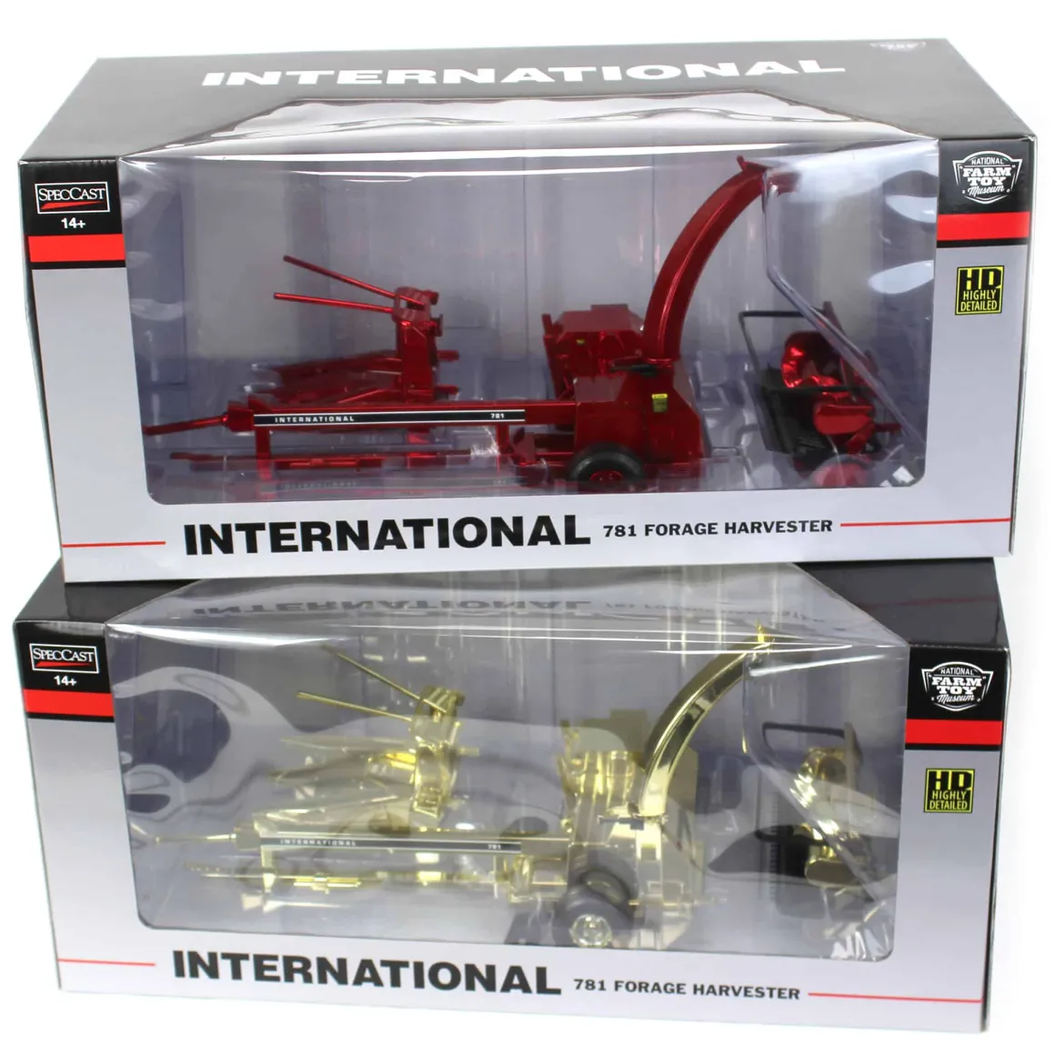 Gold & Red Chrome Set ~ 1/16 International 781 Pull-Type Forage Harvester, 2023 NFTM Renovation Unit, 3rd in Series