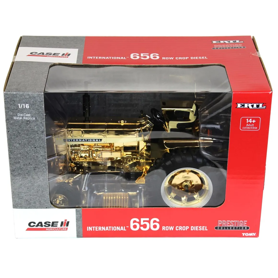 Gold Chrome ~ 1/16 International 656 Row Crop Diesel, ERTL Prestige Collection