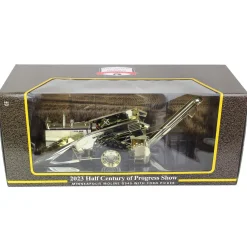 Gold Chrome Chase ~ 1/16 Minneapolis Moline G940 w/ H210 2 Row Picker, Half Century of Progress Show