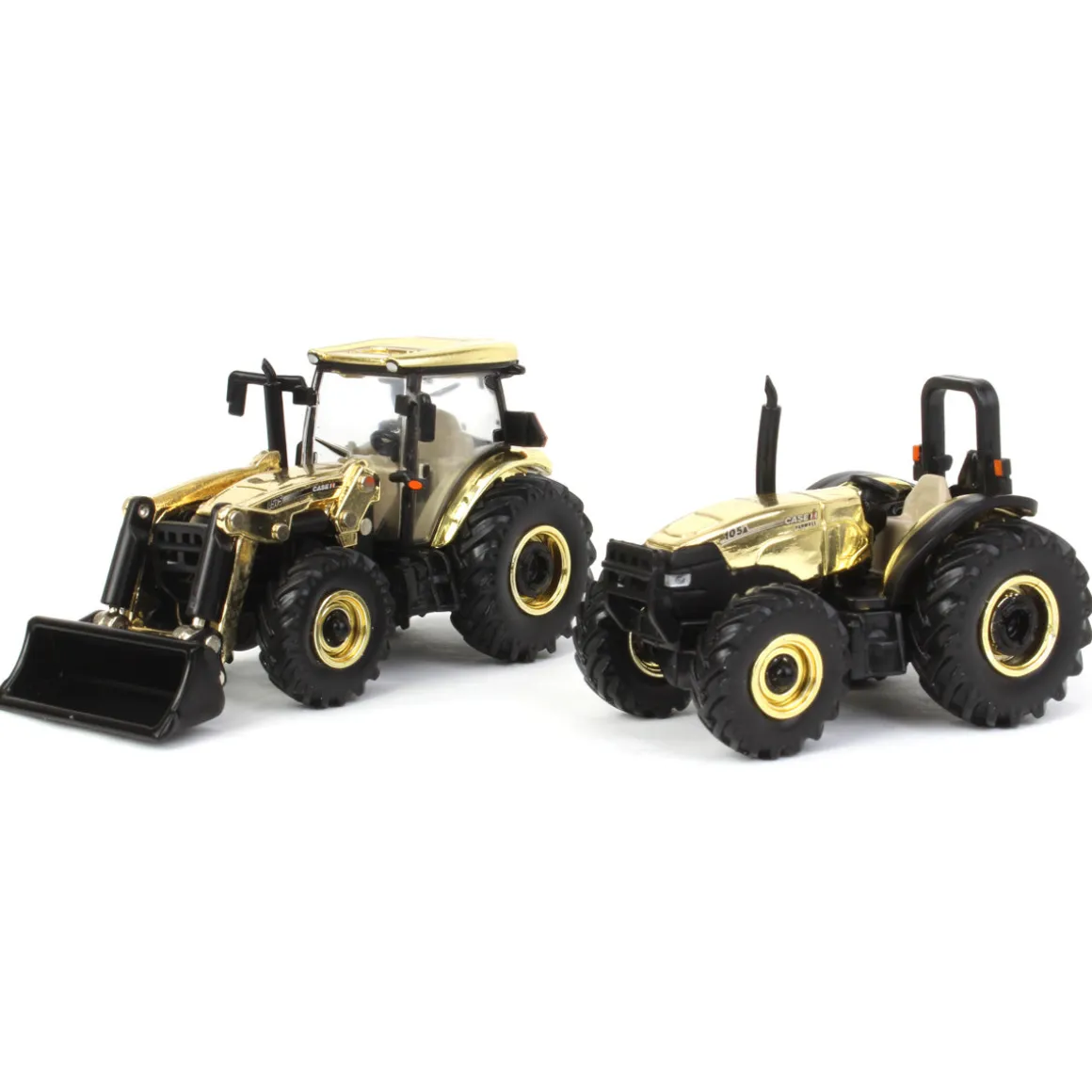 Gold Chrome Chase Unit ~ 1/64 Case IH Farmall 115A & Farmall 105A Set, 2023 Farm Show