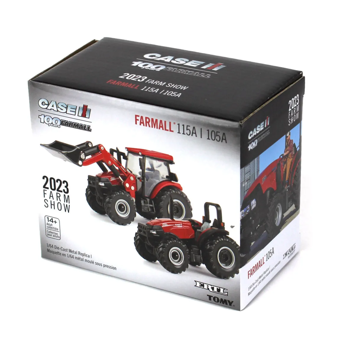 Gold Chrome Chase Unit ~ 1/64 Case IH Farmall 115A & Farmall 105A Set, 2023 Farm Show