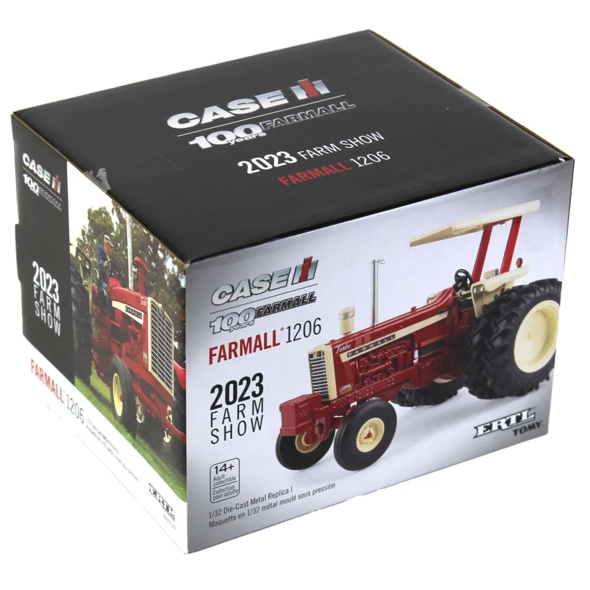 Gold Chrome Chase Unit ~ 1/32 Farmall 1206 w/ ROPS, Rear Duals & 3-point Hitch, 2023 Farm Show