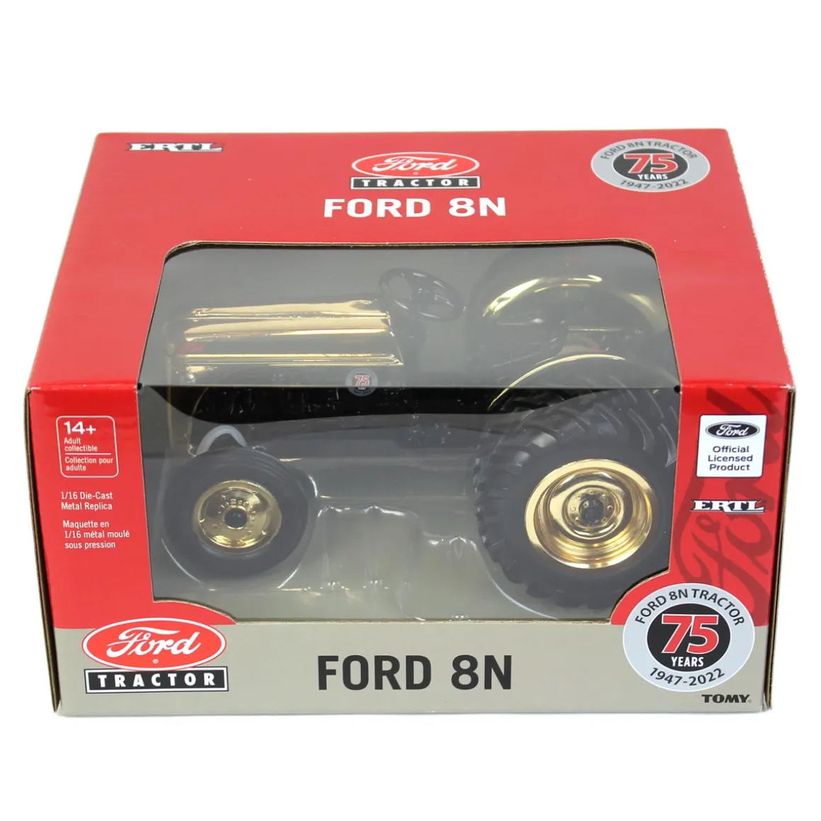 Gold Chrome Chase Unit ~ 1/16 Ford 8N with Rear Duals, 75th Anniversary Edition