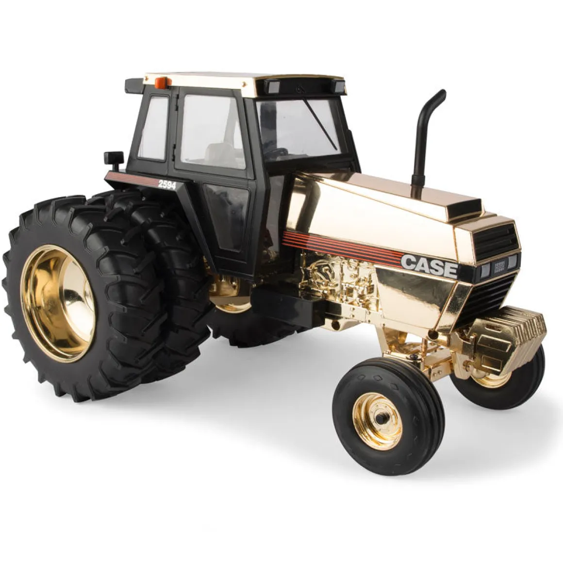 Gold Chrome Chase Unit ~ 1/16 Case 2594 2WD with Duals, 175th Anniversary