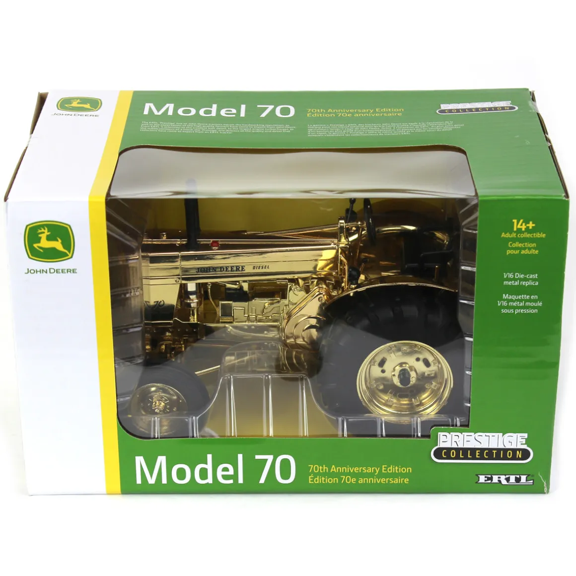 Gold Chrome Chase Unit ~ 1/16 John Deere 70 Wide Front, 70th Anniversary, Collector Edition